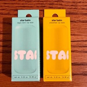 Starface Star Lip Balms Set of 2: magic mint & unscented